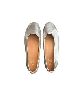 Beek Swiftlet Leather Ballet Slipper in Silver